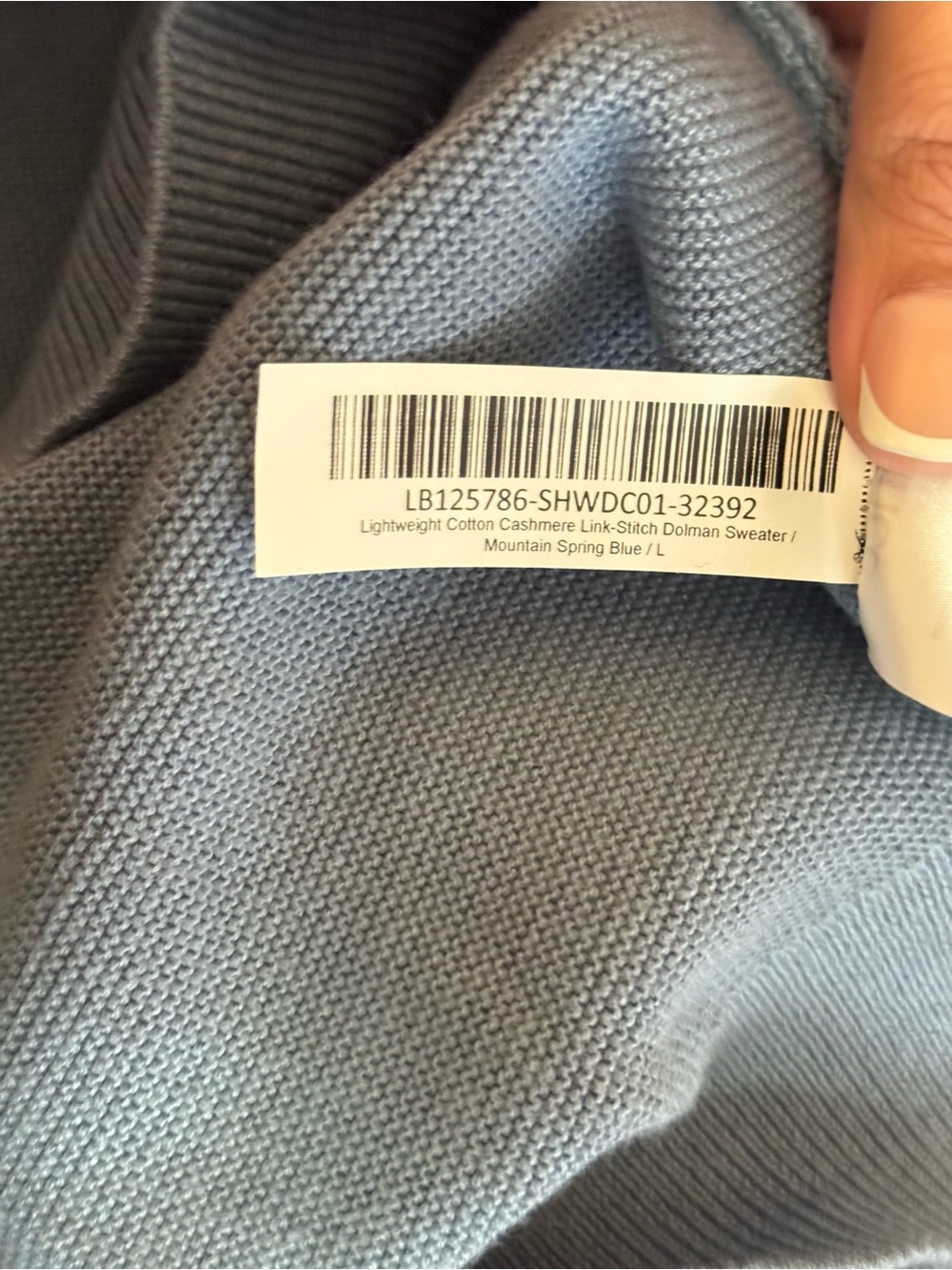 Bundle of 2 Quince Cotton Cashmere Link-Stitch Dolman Sweaters Large Pink Blue - Picture 14 of 14